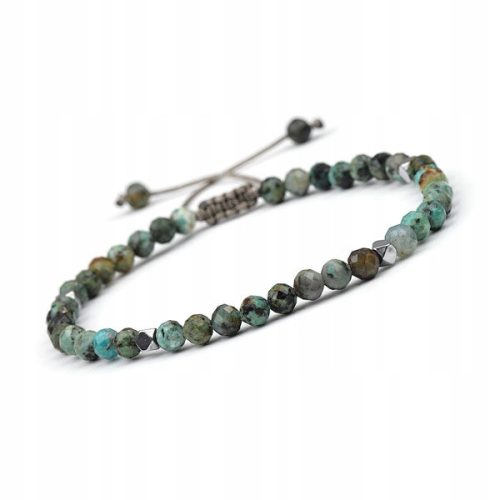  Women's String Bracelet Natural Stone Turquoise African Hematite 4mm