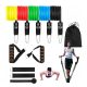  SET OF 5 POWER BAND EXERCISE BANDS fitness resistance band + ACCESSORIES