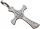  SILVER CROSS WITH PATRIOTIC EAGLE DOUBLE-SIDED DECORATION - 9 mm eyelet