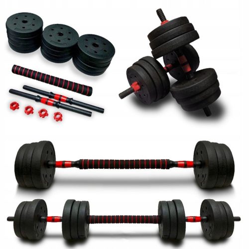  Hop-Sport adjustable bituminous dumbbells 2x 20 kg