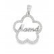  Silver pendant with cubic zirconia, inscription ZAWIESZKA made of silver for mom FILM