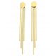  GOLD SURGICAL STEEL EARRINGS LONG SNAKE TASSELS 9 cm GOLD PLATED