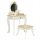  WOODEN DRESSING TABLE FOR A GIRL WITH A MIRROR, SEAT AND LULI ACCESSORIES