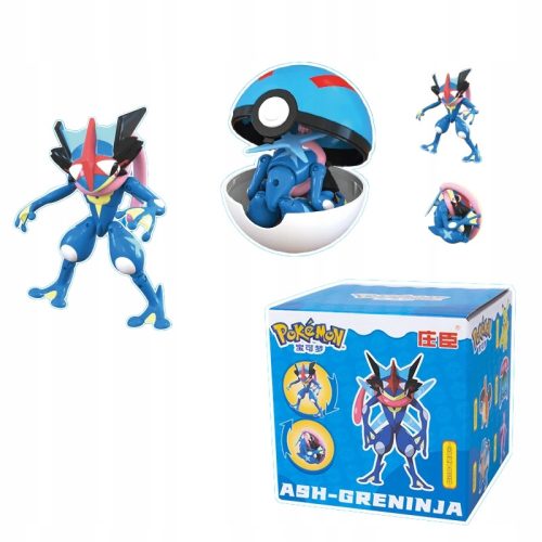  Pokeball Clip + Foldable Pokemon GO ASH-GRENINJA Figure CHILDREN'S TOY