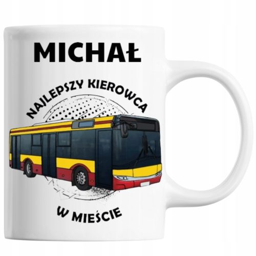  COFFEE TEA MUG GIFT FOR BUS DRIVER COACH NAME INSCRIPTION