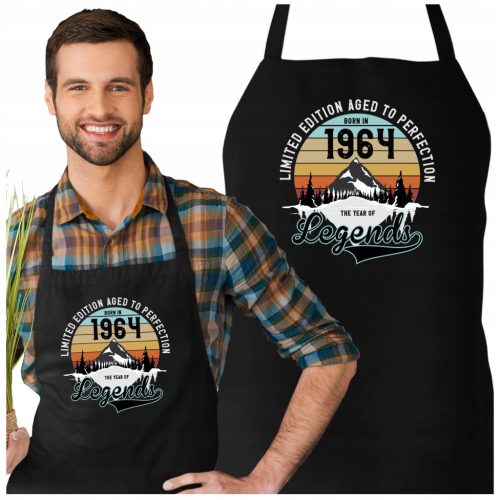  Kitchen apron FUNNY BIRTHDAY GIFT LEGENDS DATE 1964 1974 1954