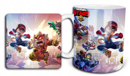  BRAWL STARS MUG + CERAMIC COATER SET AS A FAN GIFT