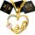  Gold Necklace Heart Cat Gold Plated Silver 925 Women's Christmas Gift