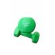  Dumbbell set 6KG cast iron in rubber green PROMIC 2X3kg