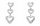  Silver earrings with zircon HEARTS HANGING SILVER STUDS FILM