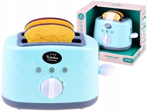  Battery operated toaster with two toasts kitchen toy