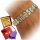  WOMEN'S WIDE DIAMOND 585 GOLD BRACELET WITH ENGRAVING