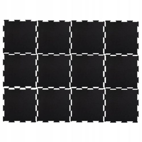  Rubber Floor Puzzle Set of 12 Mats for Exercise Training Equipment