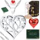  SILVER CHAIN HEART OPENWORK 925 ROSE ETERNAL WEDDING ANNIVERSARY GIFT