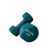  Dumbbell set 10KG cast iron in rubber green 2X5kg PROMIC