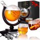  Globe whiskey decanter + glasses