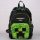 Smiggle Minecraft Creeper Themed Backpack with Diamond Sword Zipper