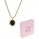  Women's necklace gold-plated stone ONYX adjustable