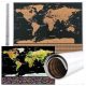  WORLD MAP WITH FLAGS - GOLDEN SCRATCH MAP GIFT