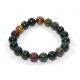  Bracelet natural HELIOTROP bloodstone smooth balls 10mm