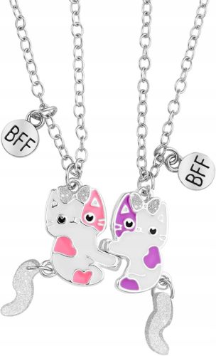  Magnetic Friendship Necklace with Cats | Perfect Gift | 2 pcs.