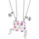  Magnetic Friendship Necklace with Cats | Perfect Gift | 2 pcs.