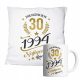  Set of Mug and Pillow with Print 30th Birthday Gift