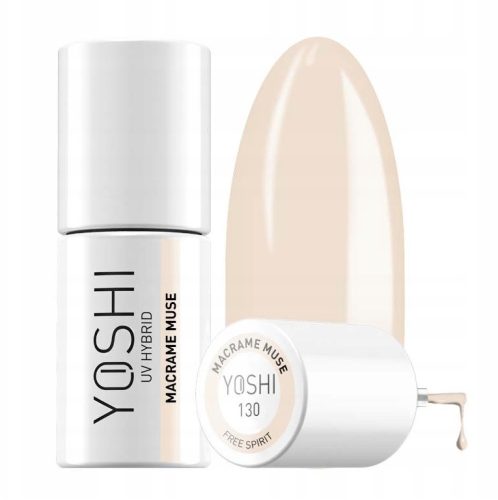  YOSHI FREE SPIRIT HYBRID NAIL POLISH CREAM BEIGE 130 MACRAME MUSE 6 ml