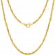  SINGAPORE GOLD CHAIN WOMEN'S NECKLACE 925 SILVER 45 CM