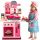  Children's kitchen LARGE pink flowing water oven coffee maker accessories