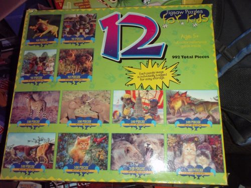  Puzzle 12in1 4x48 + 8x100 pieces ANIMALS Unique