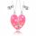  2 BFF FRIENDSHIP NECKLACES MAGNET HEART SET