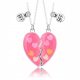  2 BFF FRIENDSHIP NECKLACES MAGNET HEART SET