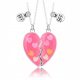  2 BFF FRIENDSHIP NECKLACES MAGNET HEART SET