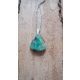  Pendant chrysoprase green beautiful drawing silver chain