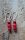  Coral earrings, red coral flower, stylized tulip, silver, interesting