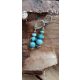  Earrings larimar Dominican Republic Bali silver one