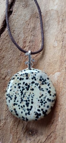  Pendant necklace jasper dalmatian