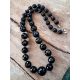  Necklace onyx balls graded faceted silver occasion