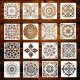  16pcs Painting Stencil Mandala Stencils Reusable Tiles