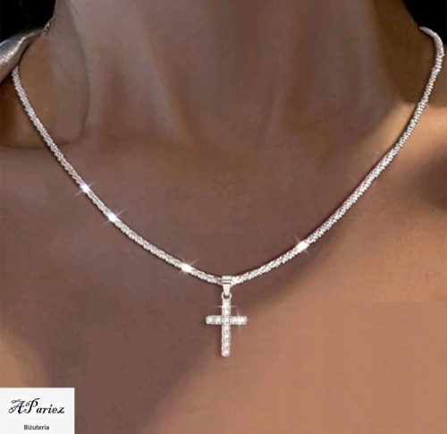  Nasz0088 Silver 925 Necklace with a Cross