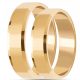  GOLD WEDDING RINGS BEVELLED PAIR 585 5mm FREE ENGRAVING