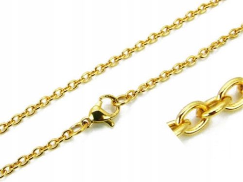  Long classic chain surgical steel 75 cm gold anchor eyelets 316L