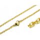  Long classic chain surgical steel 75 cm gold anchor eyelets 316L
