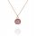  Necklace with crystal druzy pink crystal 45+5 cm Gold plated