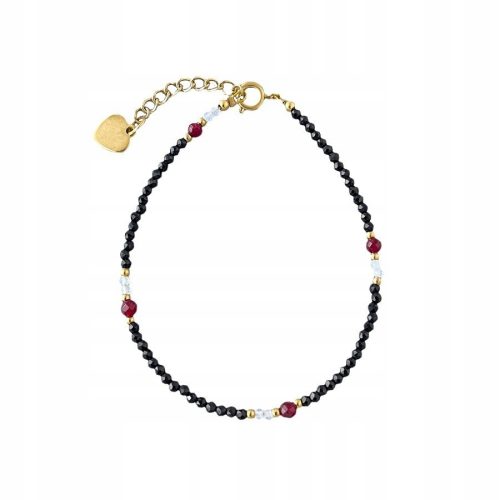  Bracelet natural stones onyx garnet white quartz