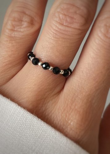  Elastic ring black tourmaline