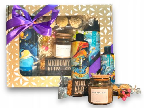  Gift Basket Christmas Holidays Gift Cosmetics Candle Honey Truffles