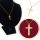  GOLD CROSS NECKLACE CROSS CHAIN ANKER SURGICAL STAINLESS STEEL