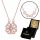  Women's silver necklace rose gold CLOVER 925